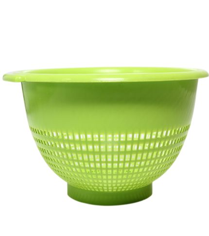 Plastic Colander. Isolated with clipping path.