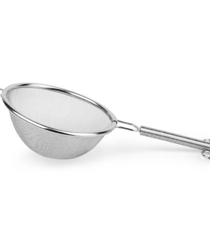 Silver sieve isolated on white