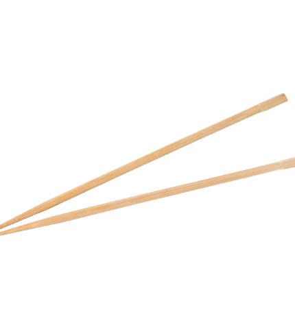 disposable beech wooden chopsticks isolated on white background