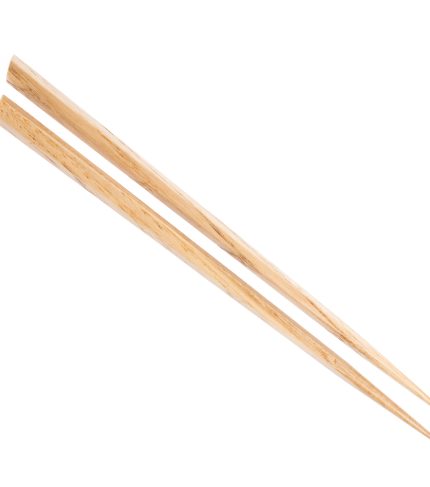 Wooden chopsticks isolated on white background