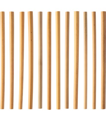 bamboo straw isolated on white background ( straw from natural material / green product concept )